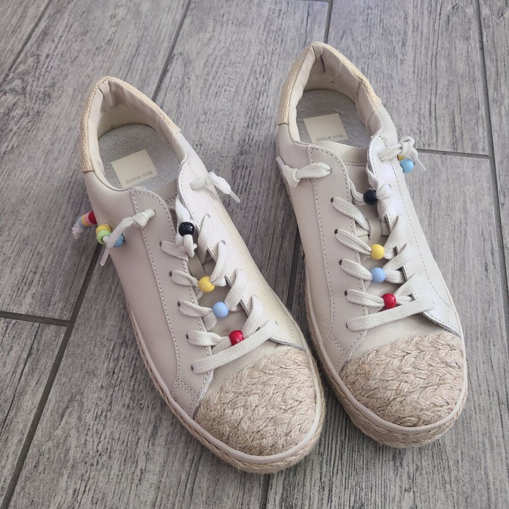 Dolce Vita Zoe Ivory Raffia Beaded Leather Sneakers
SIZE 9 ✨✨GUC✨✨ - Picture 4 of 14